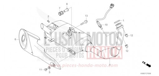 EXHAUST MUFFLER CBF125NAP de 2023